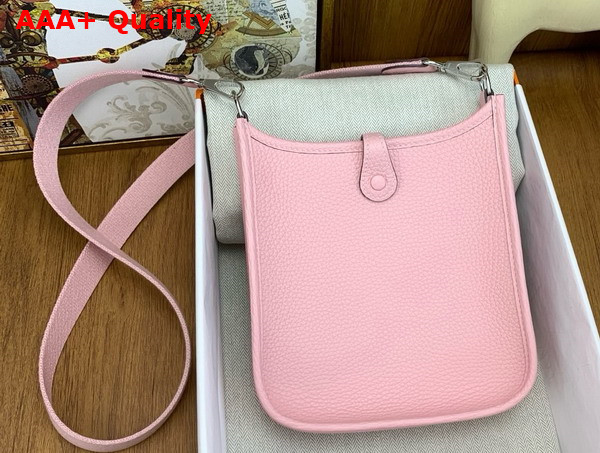 Hermes Mini Evelyn Bag in Pink Taurillon Clemence Leather Replica