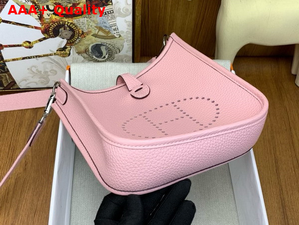 Hermes Mini Evelyn Bag in Pink Taurillon Clemence Leather Replica