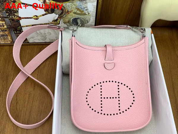 Hermes Mini Evelyn Bag in Pink Taurillon Clemence Leather Replica