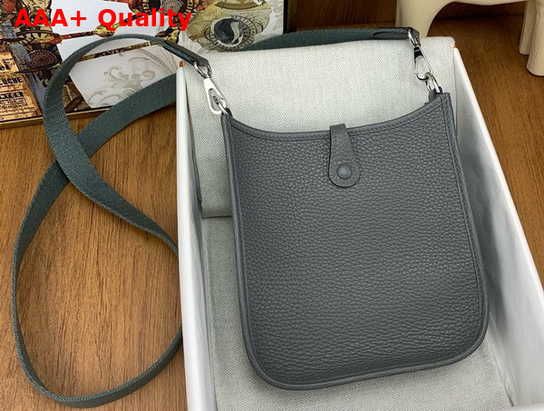 Hermes Mini Evelyn Bag in Storm Taurillon Clemence Leather Replica