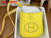 Hermes Mini Evelyn Bag in Yellow Taurillon Clemence Leather Replica