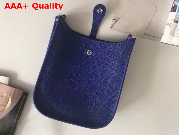 Hermes Mini Evelyn in Blue Togo Leather Replica
