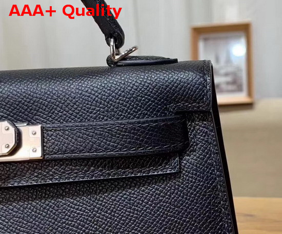 Hermes Mini Kelly 20cm Black Epsom Calfskin Replica