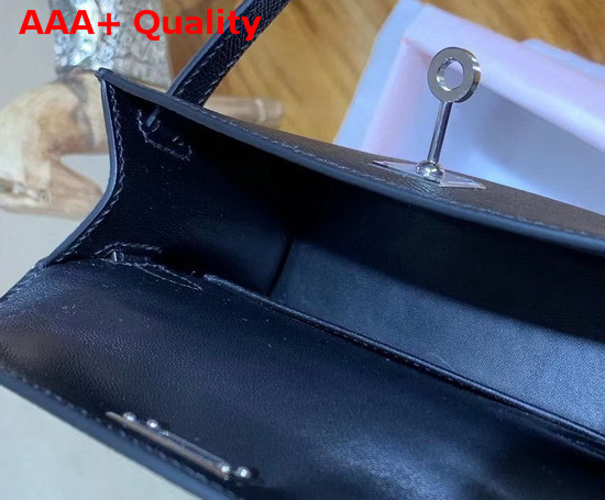 Hermes Mini Kelly 20cm Black Epsom Calfskin Replica