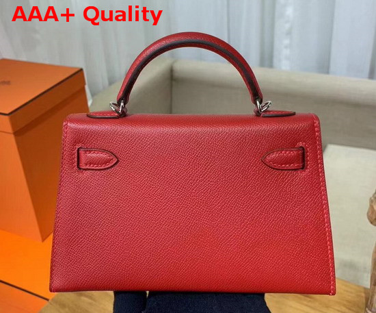 Hermes Mini Kelly 20cm Red Epsom Calfskin Replica