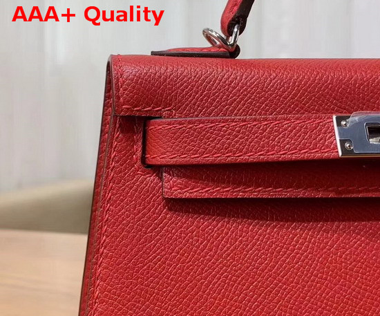 Hermes Mini Kelly 20cm Red Epsom Calfskin Replica