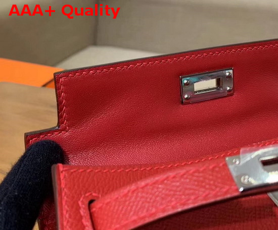 Hermes Mini Kelly 20cm Red Epsom Calfskin Replica