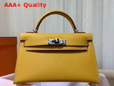 Hermes Mini Kelly 20cm Yellow Epsom Calfskin Replica