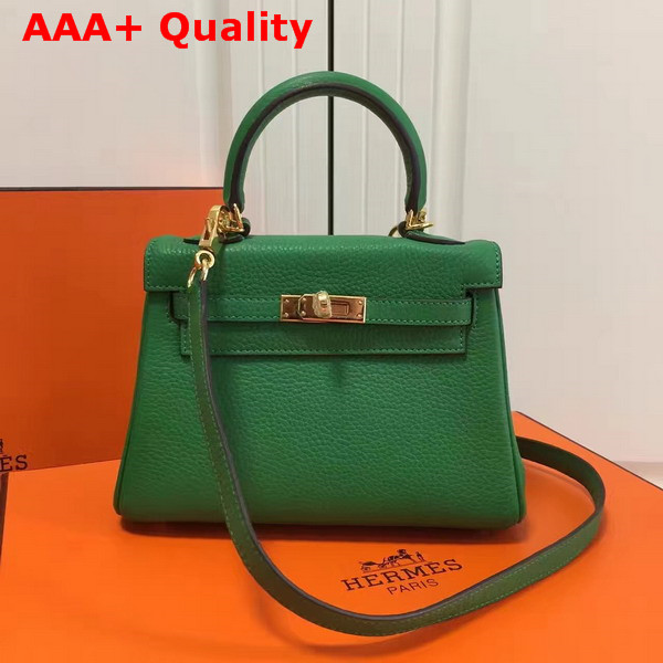 Hermes Mini Kelly Green Togo Leather Replica