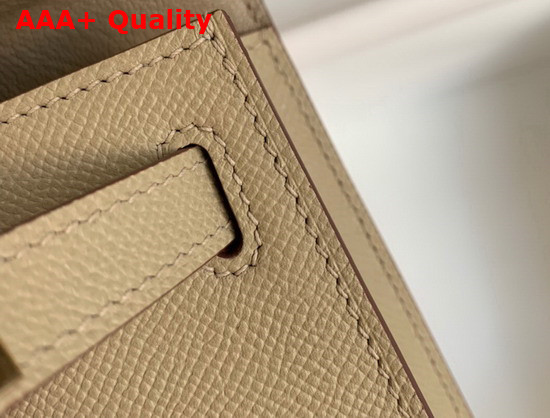 Hemes Mini Kelly II Archive Beige Epsom Leather Replica