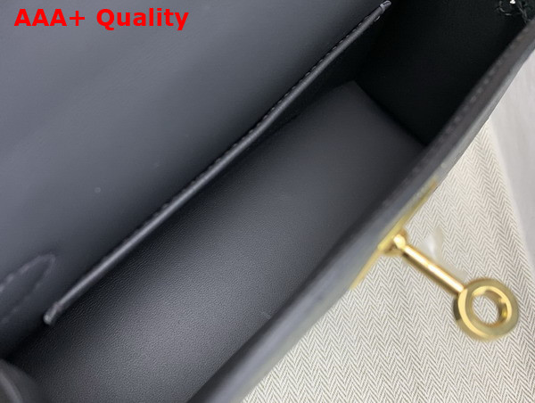 Hermes Mini Kelly II Bag in Ardoise Ostrich Leather Replica