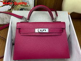 Hermes Mini Kelly II Bag in Light Purple Goatskin Replica
