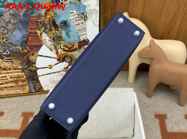 Hermes Mini Kelly II Bag in Sapphire Blue Epsom Leather Replica
