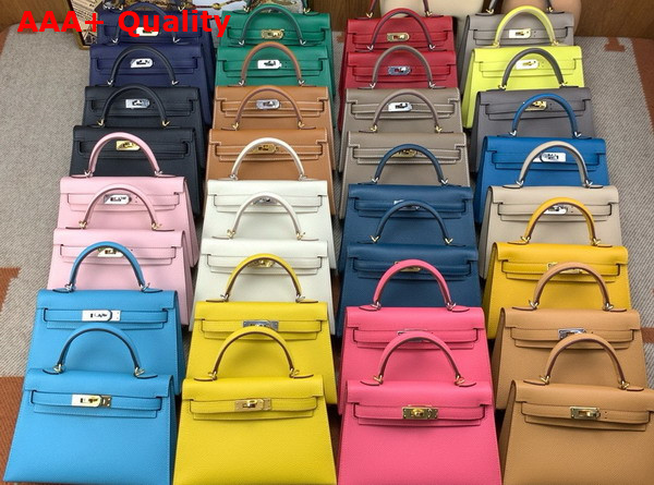 Hermes Mini Kelly II Bag in Sapphire Blue Epsom Leather Replica