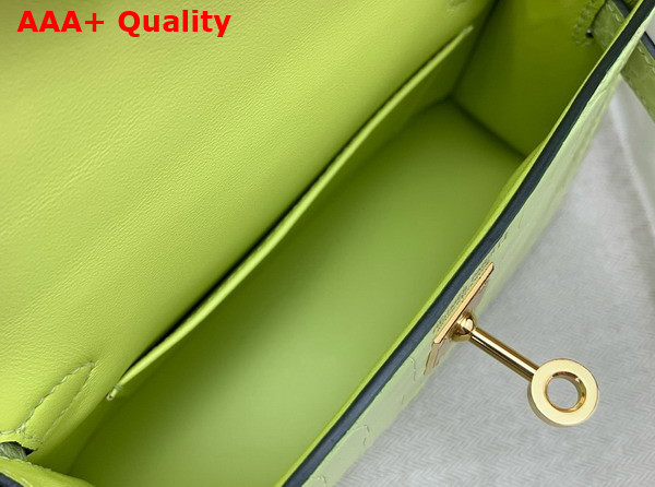 Hermes Mini Kelly II Bag in Tender Green Matte Alligator Leather Replica