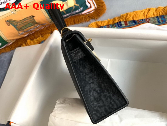 Hermes Mini Kelly II Black Epsom Leather Replica