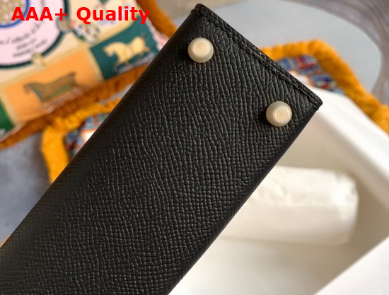 Hermes Mini Kelly II Black Epsom Leather Replica