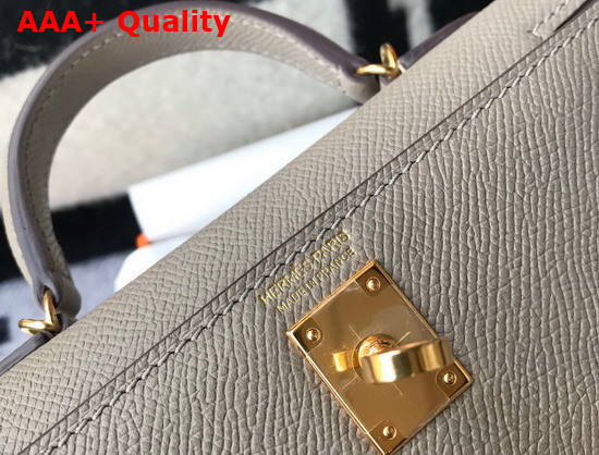 Hemes Mini Kelly II Gray Epsom Leather Replica