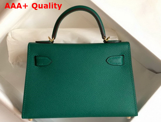 Hemes Mini Kelly II Malachite Epsom Leather Replica
