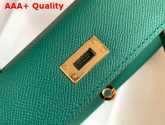 Hemes Mini Kelly II Malachite Epsom Leather Replica