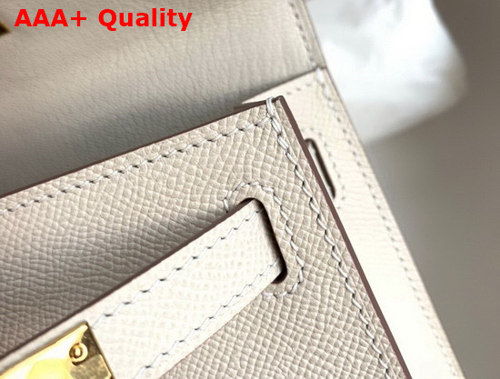 Hermes Mini Kelly II Milk White Epsom Leather Replica