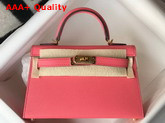 Hemes Mini Kelly II Peach Epsom Leather Replica