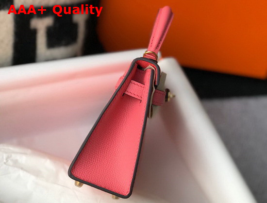 Hemes Mini Kelly II Peach Epsom Leather Replica