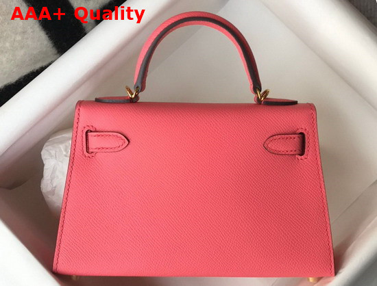 Hemes Mini Kelly II Peach Epsom Leather Replica