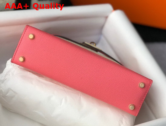 Hemes Mini Kelly II Peach Epsom Leather Replica