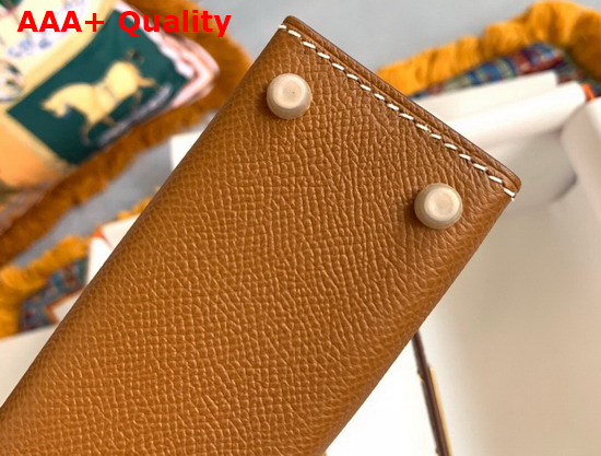 Hemes Mini Kelly II Tan Epsom Leather Replica