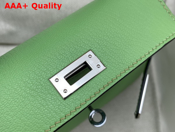 Hermes Mini Kelly II in Avocado Green Goatskin Replica