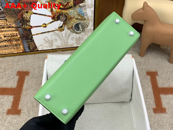 Hermes Mini Kelly II in Avocado Green Goatskin Replica