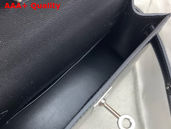 Hermes Mini Kelly II in Black Box Leather Replica
