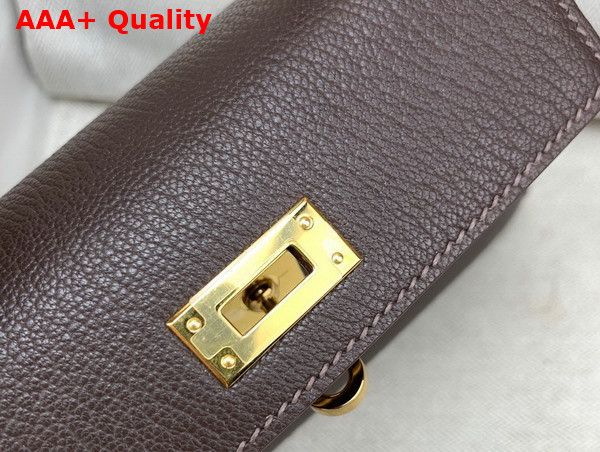 Hermes Mini Kelly II in Bordeaux Goatskin Replica