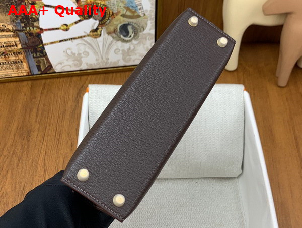 Hermes Mini Kelly II in Bordeaux Goatskin Replica