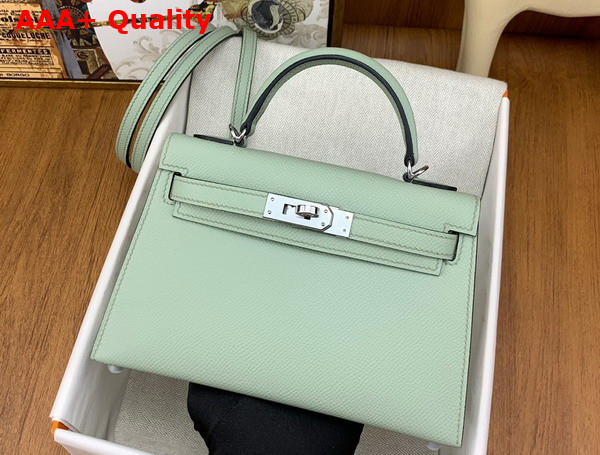 Hermes Mini Kelly II in Vert Jade Goatskin Replica