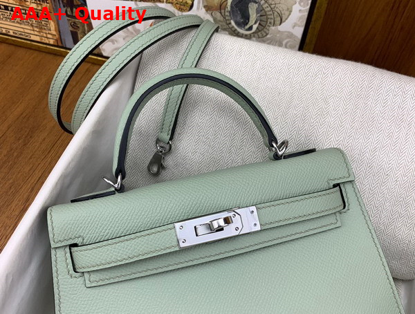 Hermes Mini Kelly II in Vert Jade Goatskin Replica