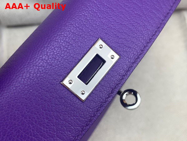 Hermes Mini Kelly II in Violet Goatskin Replica