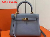 Hermes Mini Kelly Light Blue Togo Leather Replica