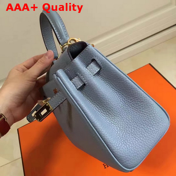 Hermes Mini Kelly Light Blue Togo Leather Replica