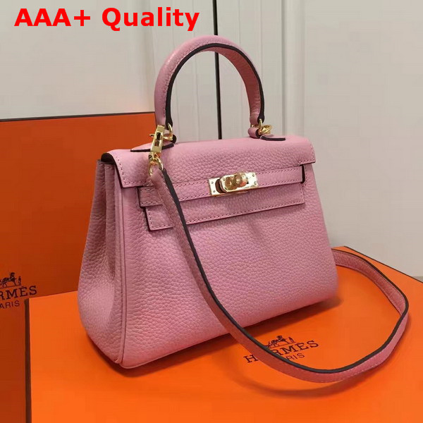 Hermes Mini Kelly Pink Togo Leather Replica