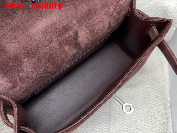 Hermes Mini Kelly Pochette in Brown Suede Calfskin Replica