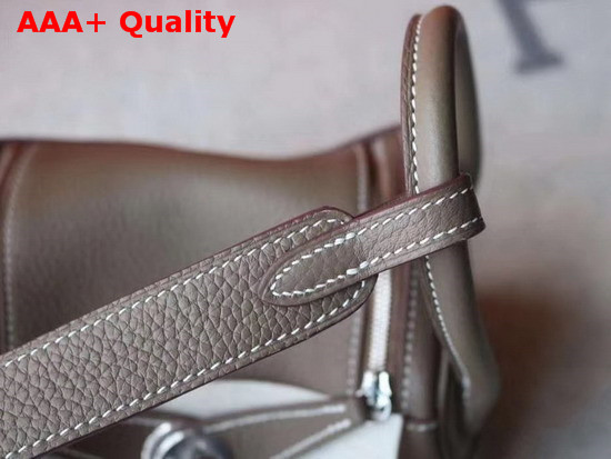 Hermes Mini Lindy Bag in Grey Taurillon Clemence Leather Replica