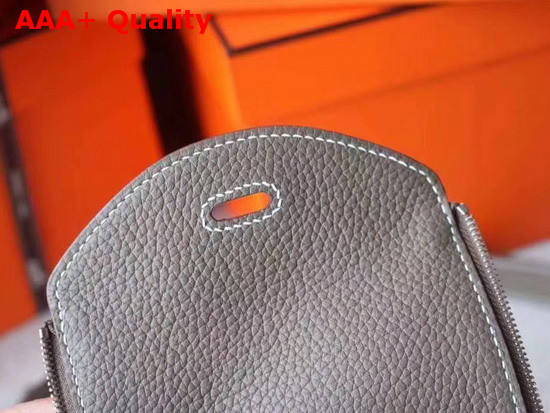 Hermes Mini Lindy Bag in Grey Taurillon Clemence Leather Replica