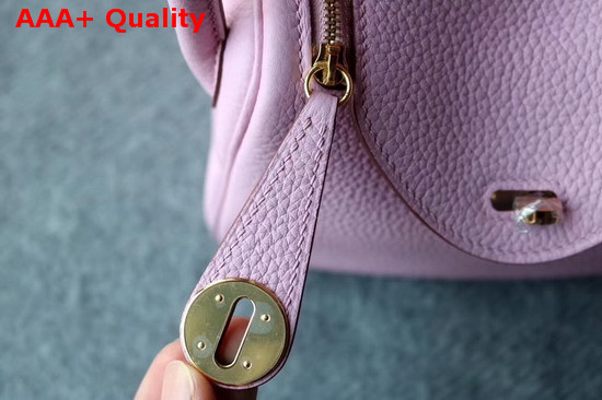 Hermes Mini Lindy Bag in Pink Taurillon Clemence Leather Replica