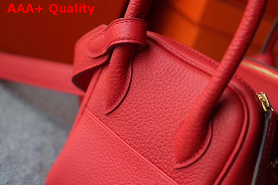 Hermes Mini Lindy Bag in Red Taurillon Clemence Leather Replica