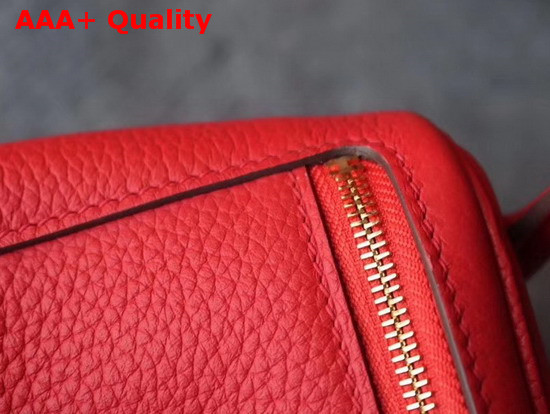 Hermes Mini Lindy Bag in Red Taurillon Clemence Leather Replica