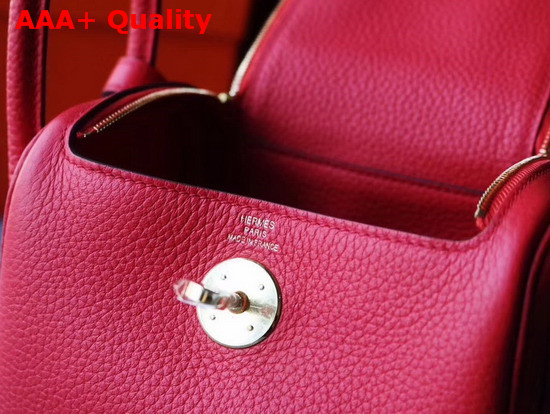 Hermes Mini Lindy Bag in Red Taurillon Clemence Leather Replica