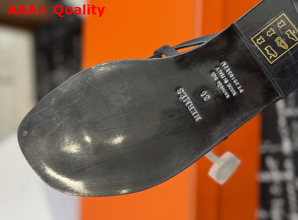 Hermes Miss Sandal in Black Calfskin Replica