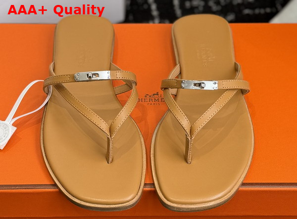 Hermes Miss Sandal in Naturel Calfskin Replica